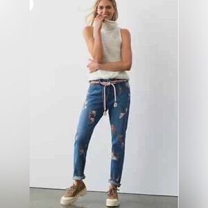 Anthropologie Denim Patchwork Boyfriend Jeans